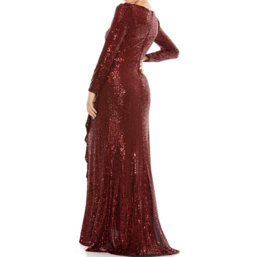 MAC DUGGAL Sexy Formal Wedding Guest Prom Cocktail Long Sleeve Gown • size 6 - Picture 2 of 2